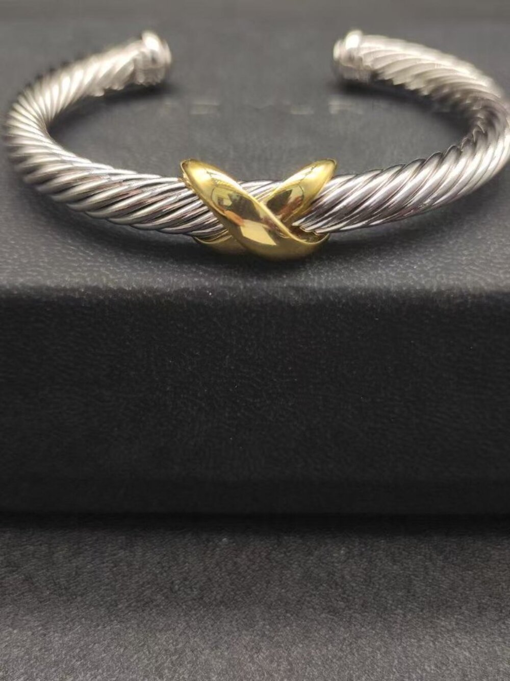 David Yurman Two-Tone X Bracelet - Picture 5 of 7